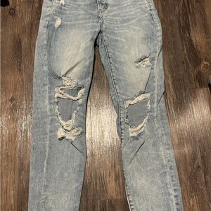Distressed Light Blue Women's Jeans